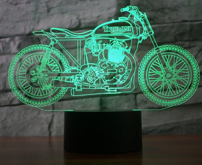 Vintage Motorcycle 3D Lamp