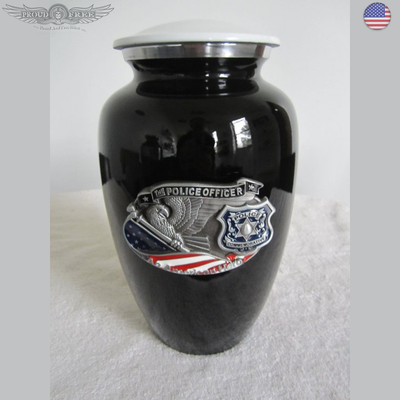 Police Cremation Urn—BK