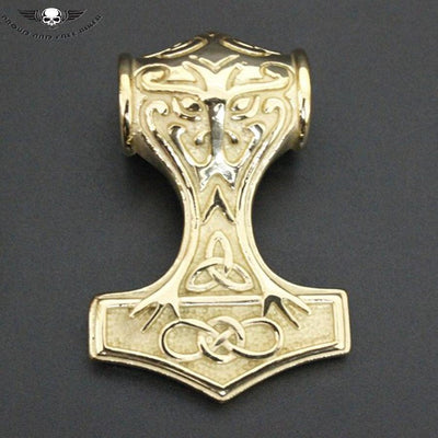 Gold Thor Hammer Pendant