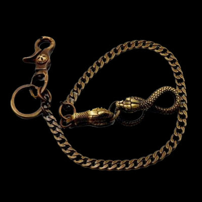 Brass Snake Keychain-Fobs
