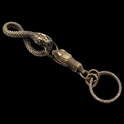 Brass Snake Keychain-Fobs