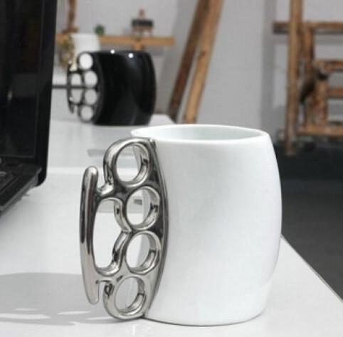 Brass Knuckle-Styled Mug – Biker Dope™