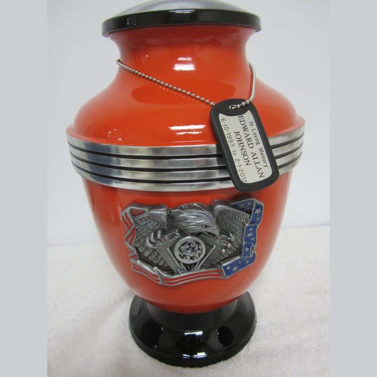 Biker Cremation Urn—V-Twin