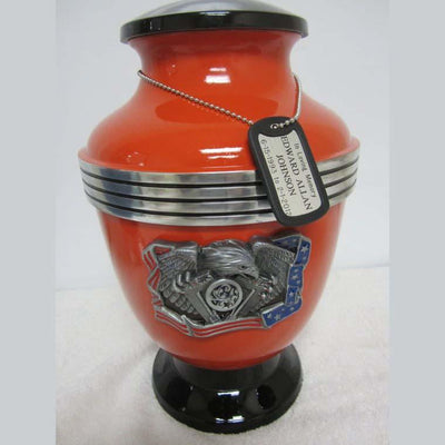 Biker Cremation Urn—V-Twin