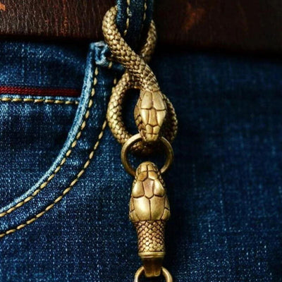 Brass Snake Keychain-Fobs