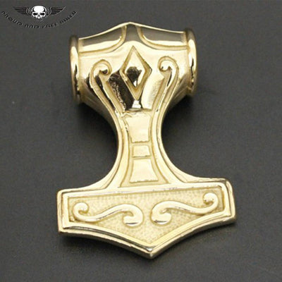 Gold Thor Hammer Pendant
