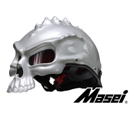 Half-Face Skull Helmet – Biker Dope™