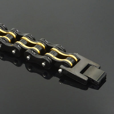 Biker Proud™ Chain Bracelet • Gold Silver Black Red or Blue