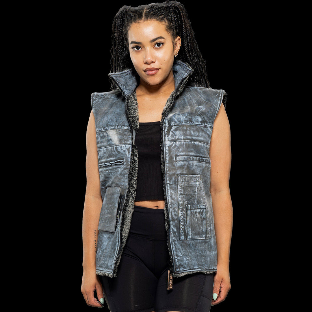 The Savage Reversible Fur Utility Vest – Biker Dope™