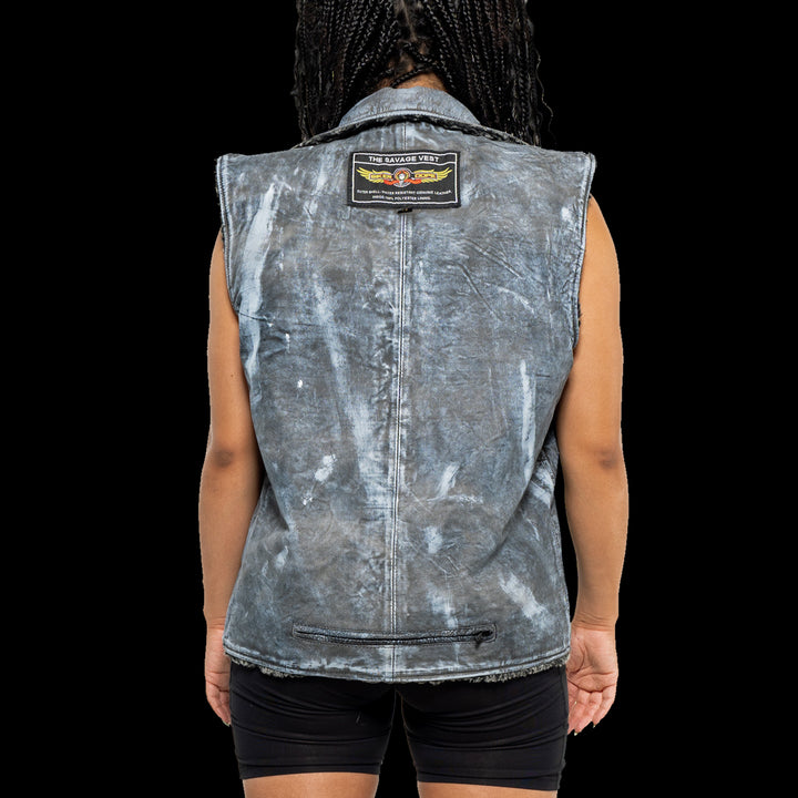 frey フレイ　DOUBLE BEAVER VEST The Savage Reversible Fur Utility Vest – Biker Dope™