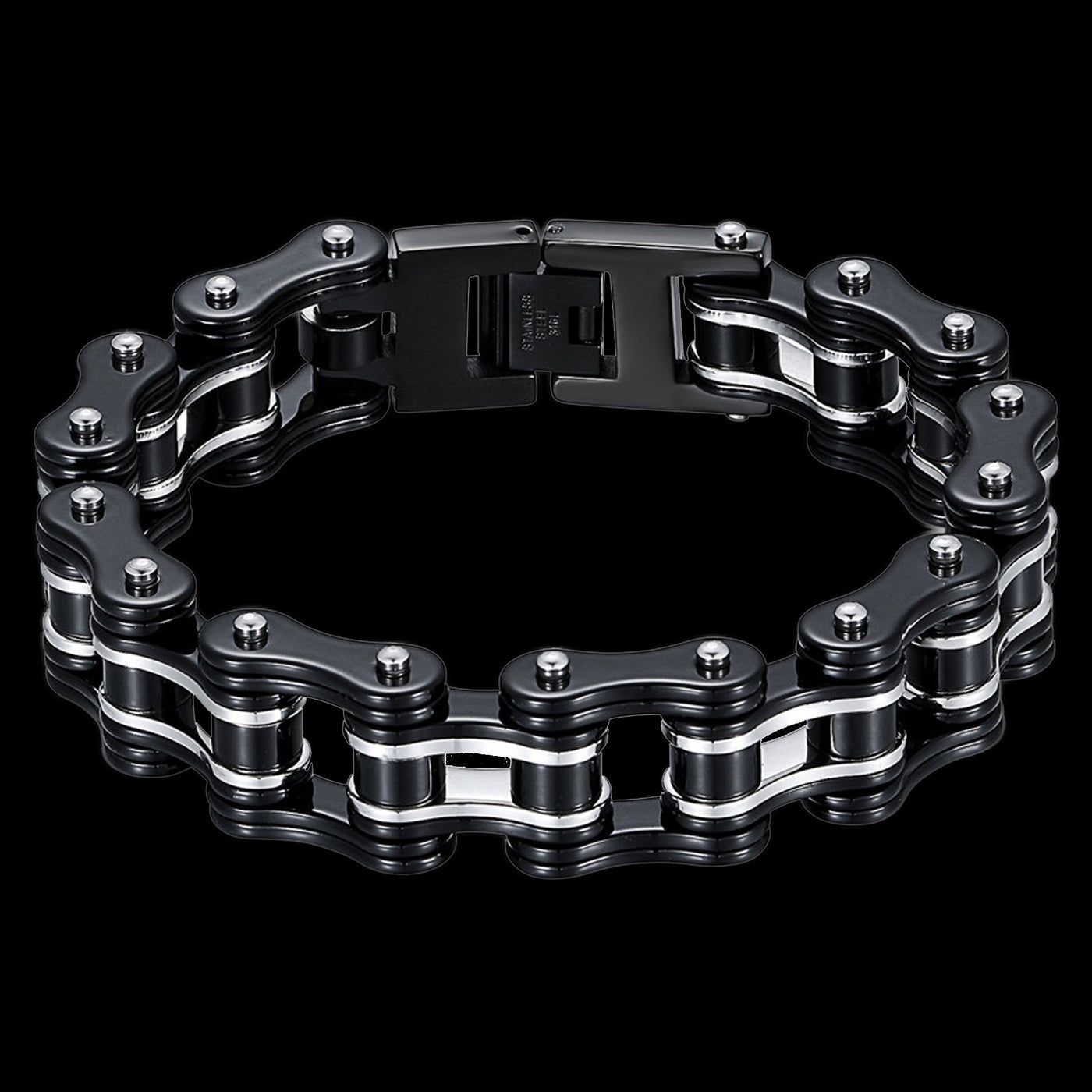 Biker Proud™ Chain Bracelet • Gold Silver Black Red or Blue
