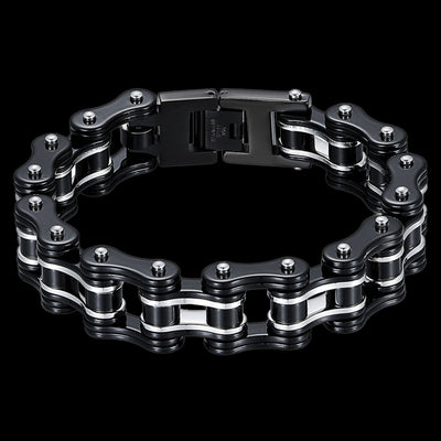 Biker Proud™ Chain Bracelet • Gold Silver Black Red or Blue