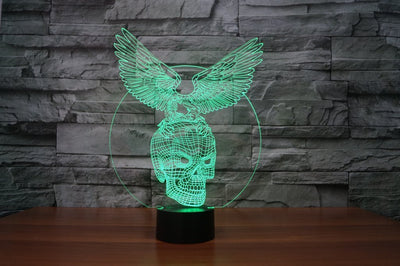 Eagle & Skull 3D Lamp