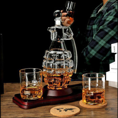 Grenade Whiskey Decanter Set