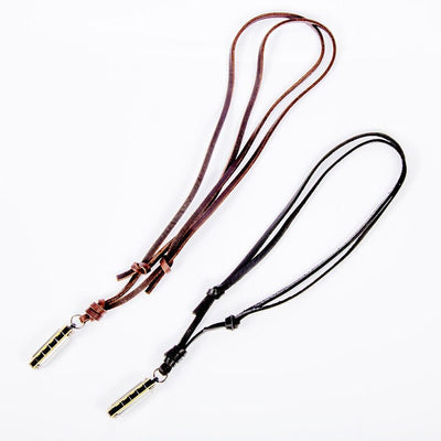 Mini Harmonica Leather Necklace