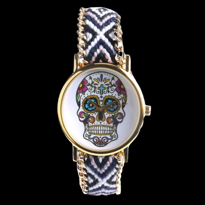 Hand-Knit Sugar Skull Watches