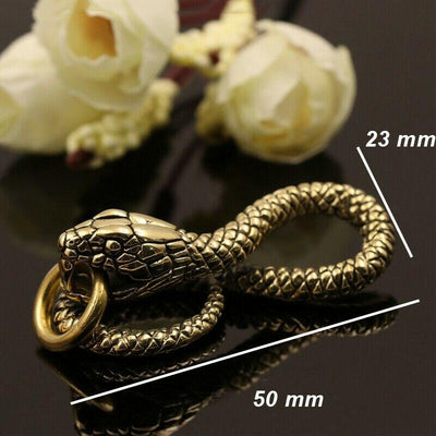 Brass Snake Keychain-Fobs