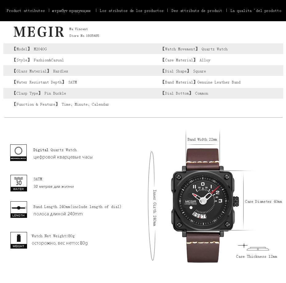Waterproof  Calendar Watch