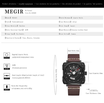 Waterproof  Calendar Watch