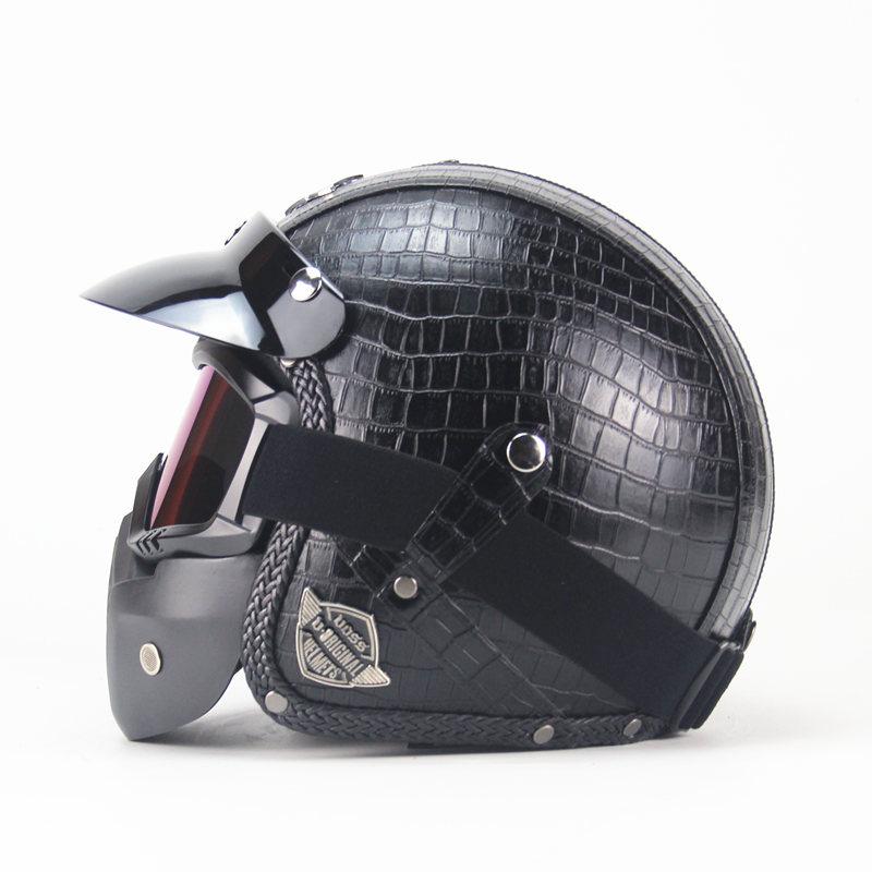 Vintage PU Leather Helmet