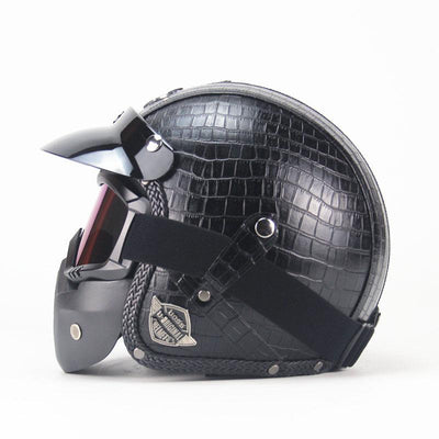 Vintage PU Leather Helmet