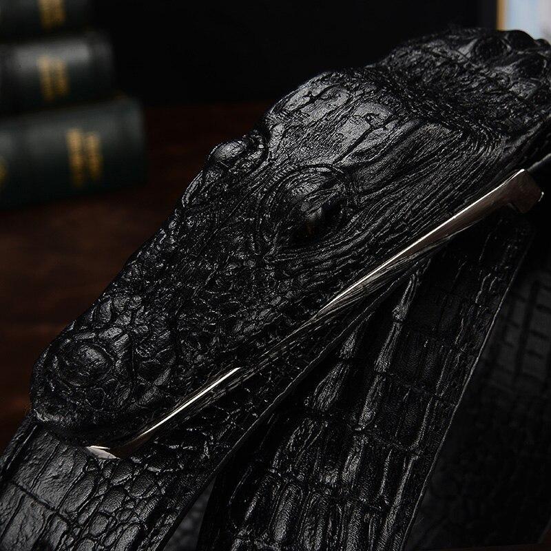 Crocodile Shaped Leather Belt