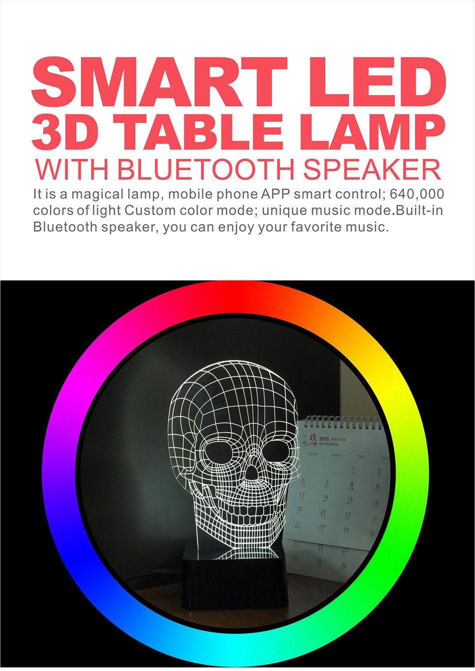 Bluetooth Skull Lamp & Speaker