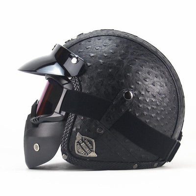 Vintage PU Leather Helmet