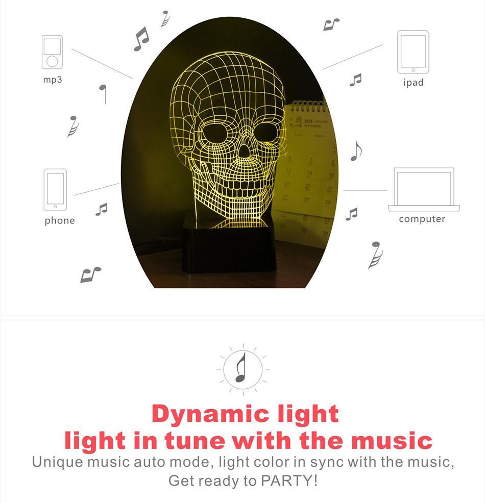 Bluetooth Skull Lamp & Speaker