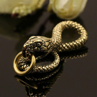 Brass Snake Keychain-Fobs