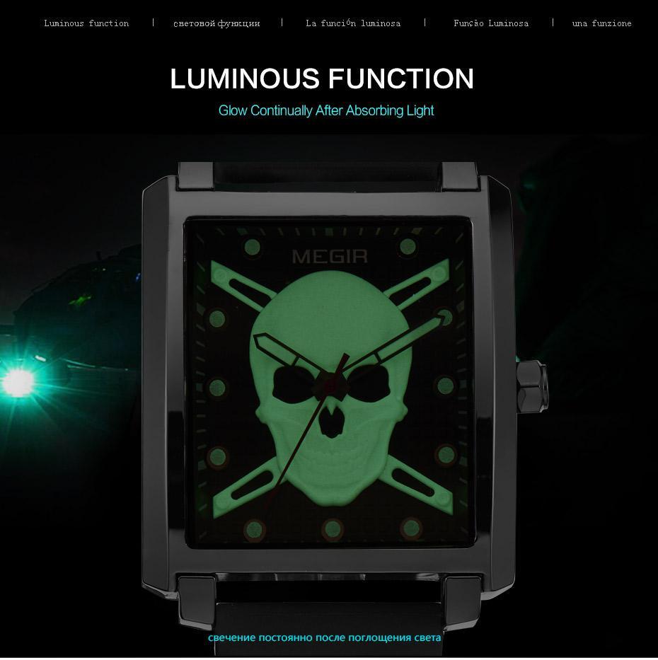 Luminous Skull Watch