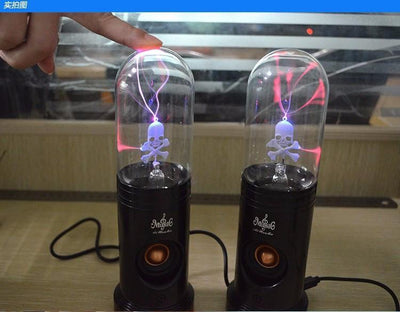 Plasma Ball Skull Speakers