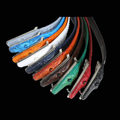 Crocodile Shaped Leather Belt