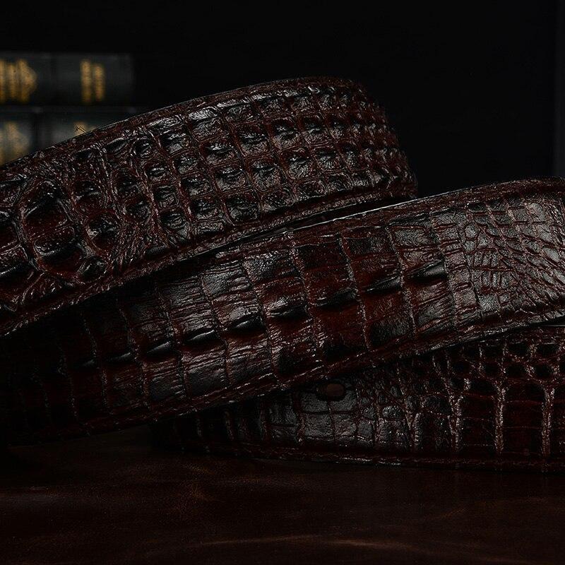 Crocodile Shaped Leather Belt
