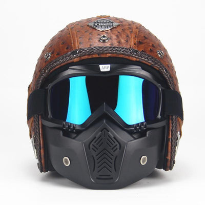 Vintage PU Leather Helmet