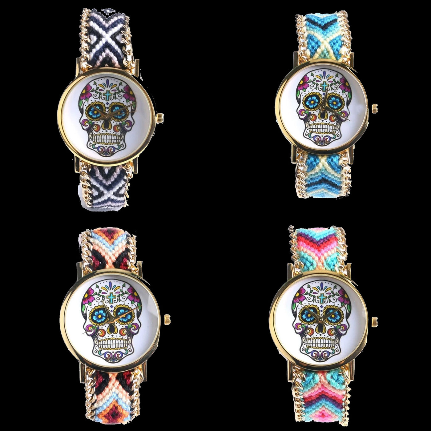 Hand-Knit Sugar Skull Watches