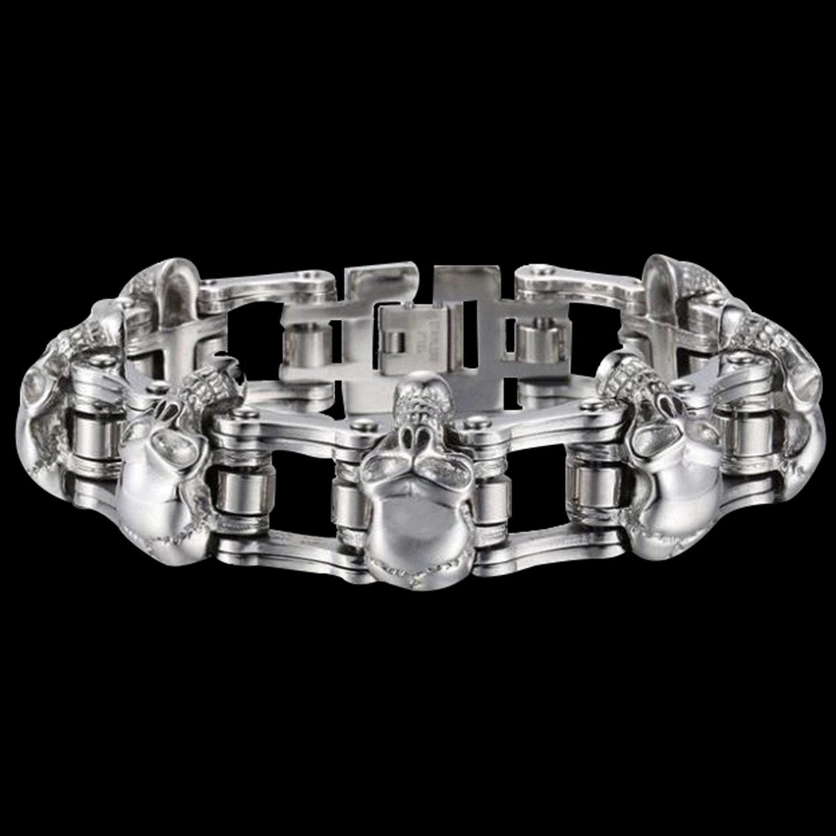 Silver Skull Biker Chain
