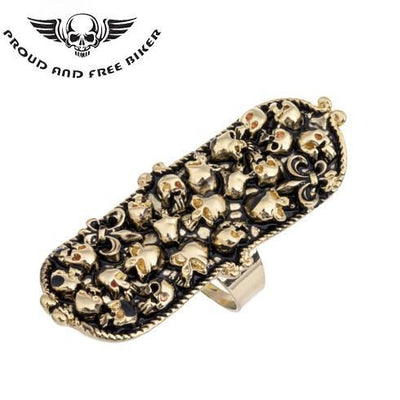 Skulls Knuckle Ring