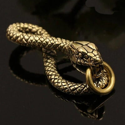 Brass Snake Keychain-Fobs