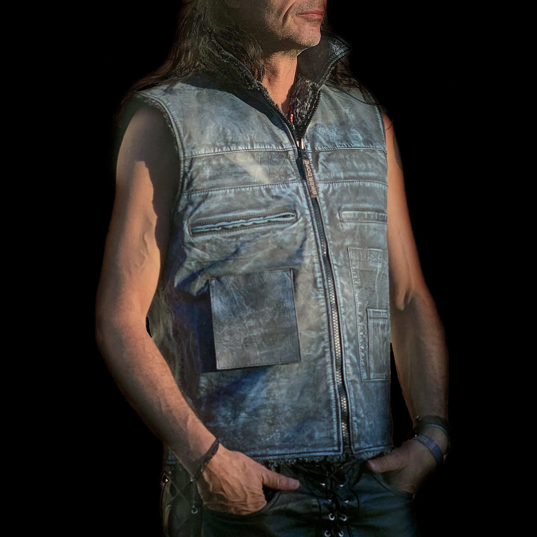 The Savage Reversible Fur Utility Vest – Biker Dope™