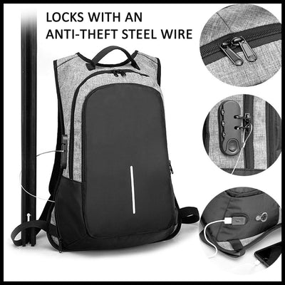 Antitheft Waterproof USB Backpack