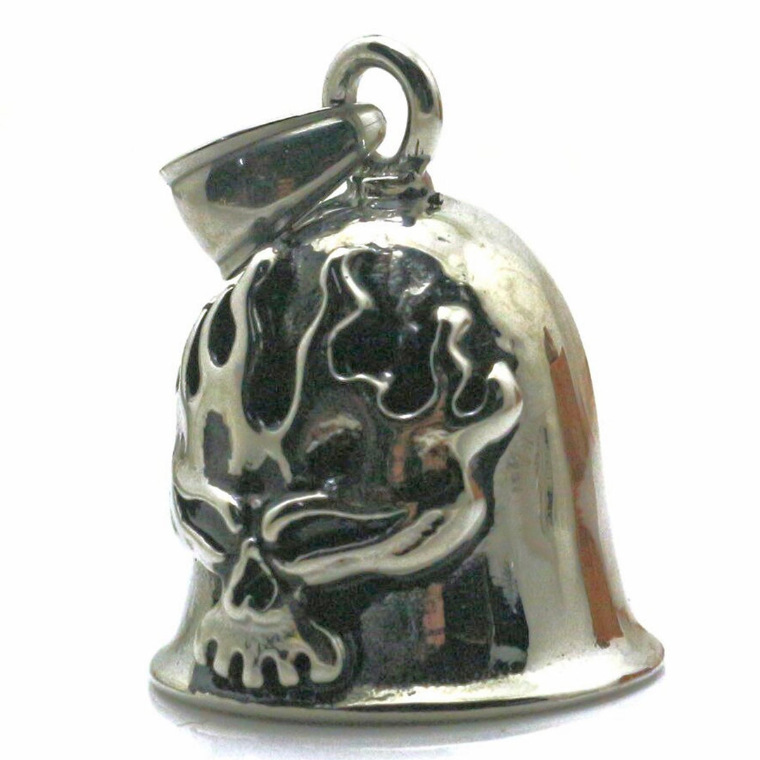 thumbnail image 2 of Bravo Guardian Bell For Harley-Davidson - Skull Motor Head Design, Chrome Finish 2 of 5