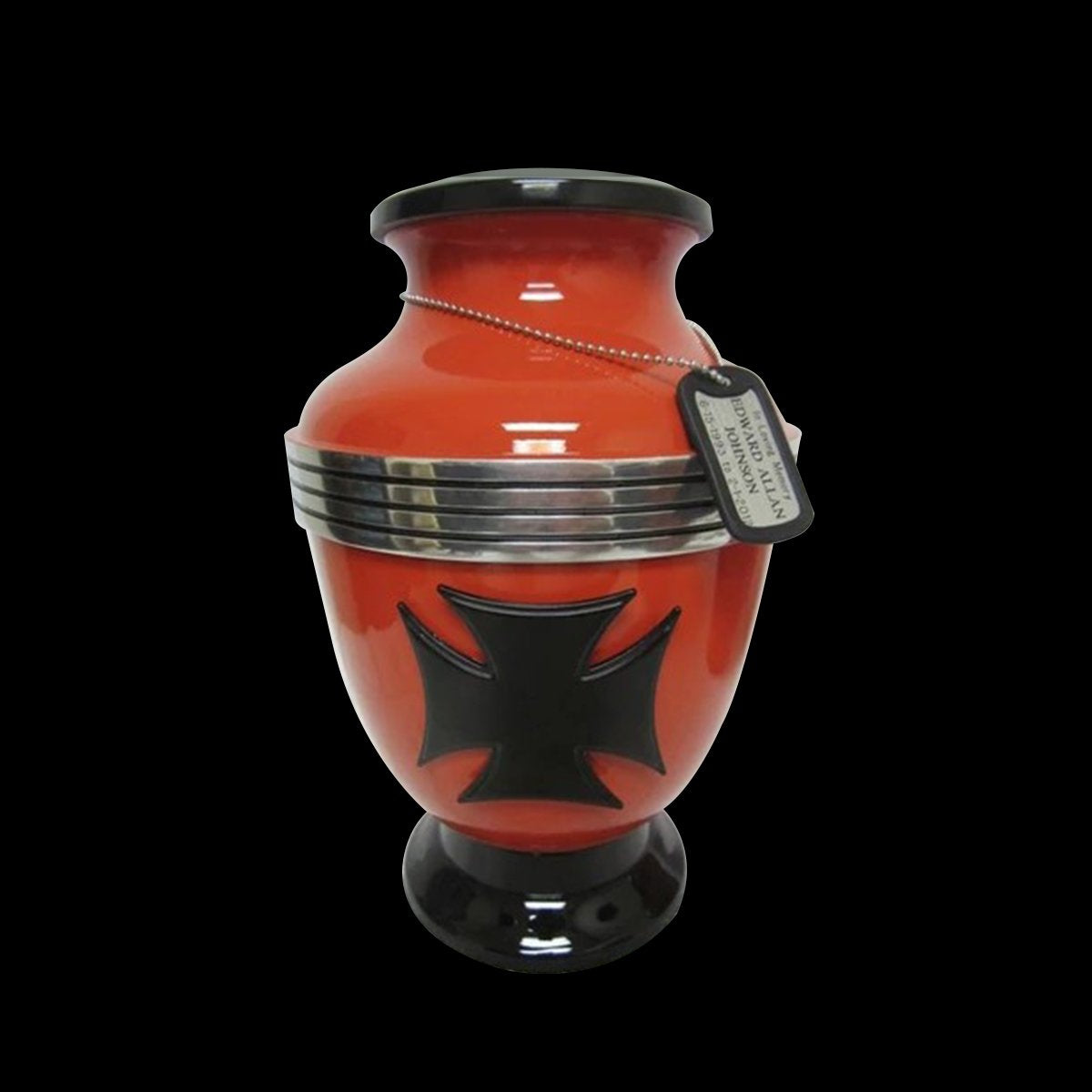 Biker Cremation Urn—Cross