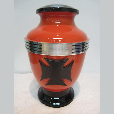 Biker Cremation Urn—Cross