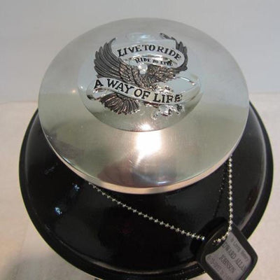 Biker Cremation Urn—Inox