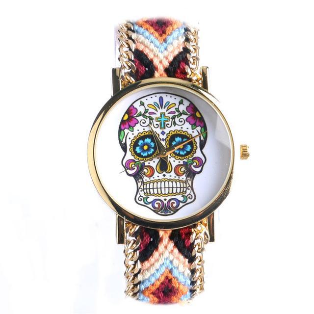 Hand-Knit Sugar Skull Watches