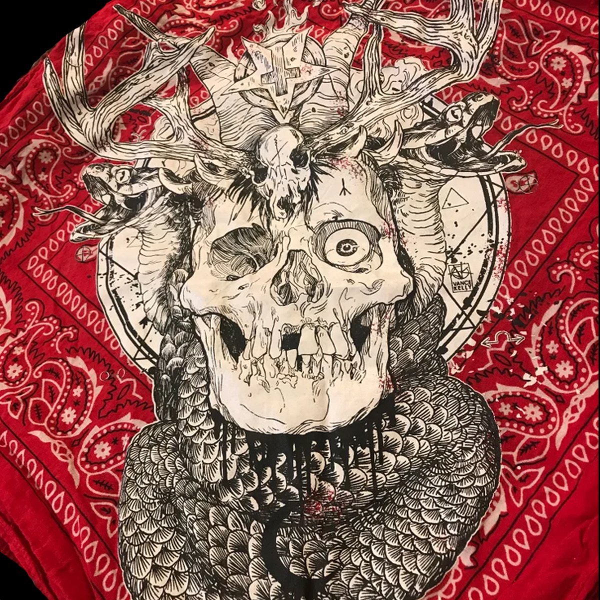 Glowinthedark Skull Bandanna