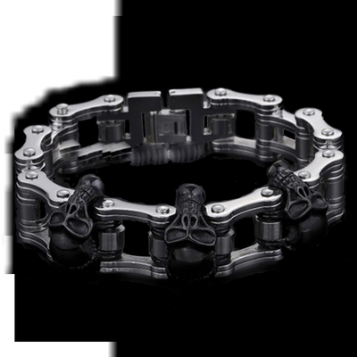 Silver Skull Biker Chain