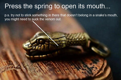 Brass Snake Keychain-Fobs