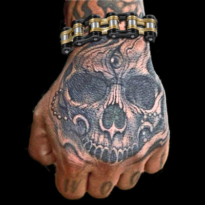 Biker Proud™ Chain Bracelet • Gold Silver Black Red or Blue